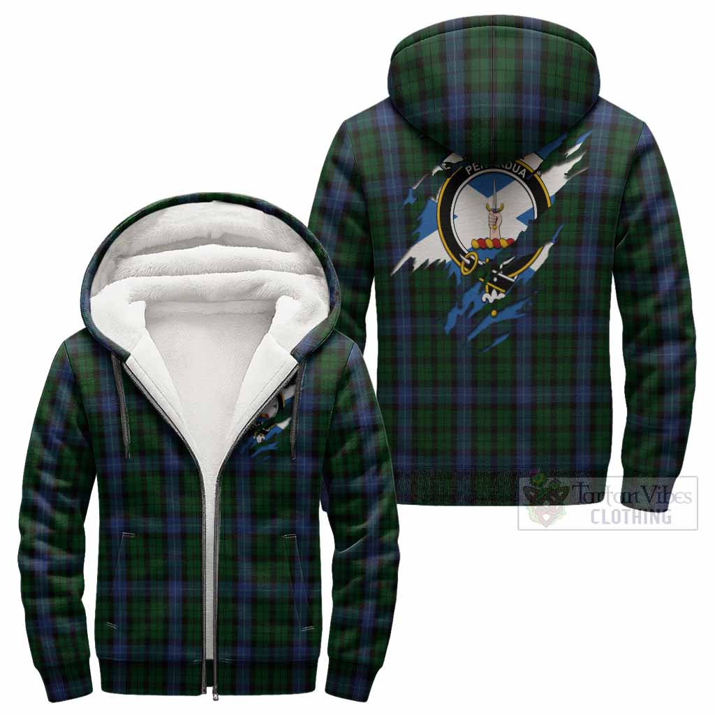 MacIntyre (McIntyre) Clan Crest In Me Tartan Sherpa Hoodie Scotland Flag Style