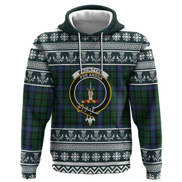 MacIntyre (McIntyre) Clan Tartan Christmas Hoodie with Family Crest