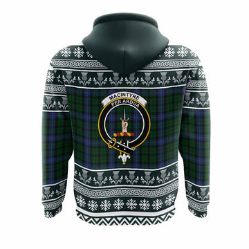 MacIntyre (McIntyre) Clan Tartan Christmas Hoodie with Family Crest