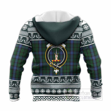 MacIntyre (McIntyre) Clan Tartan Christmas Knitted Hoodie with Family Crest