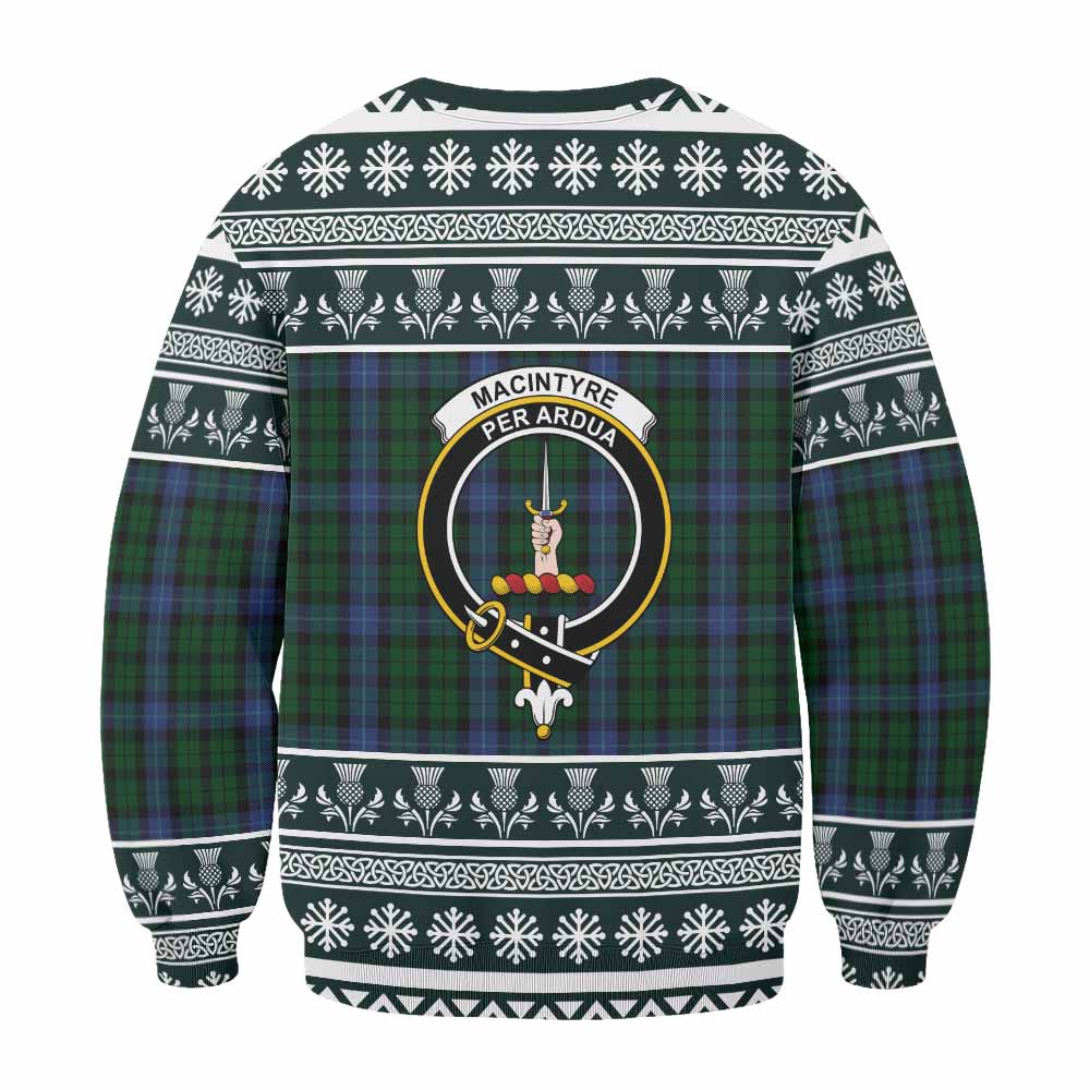 MacIntyre (McIntyre) Clan Tartan Christmas Sweatshirt with Family Crest - Tartan Vibes Clothing