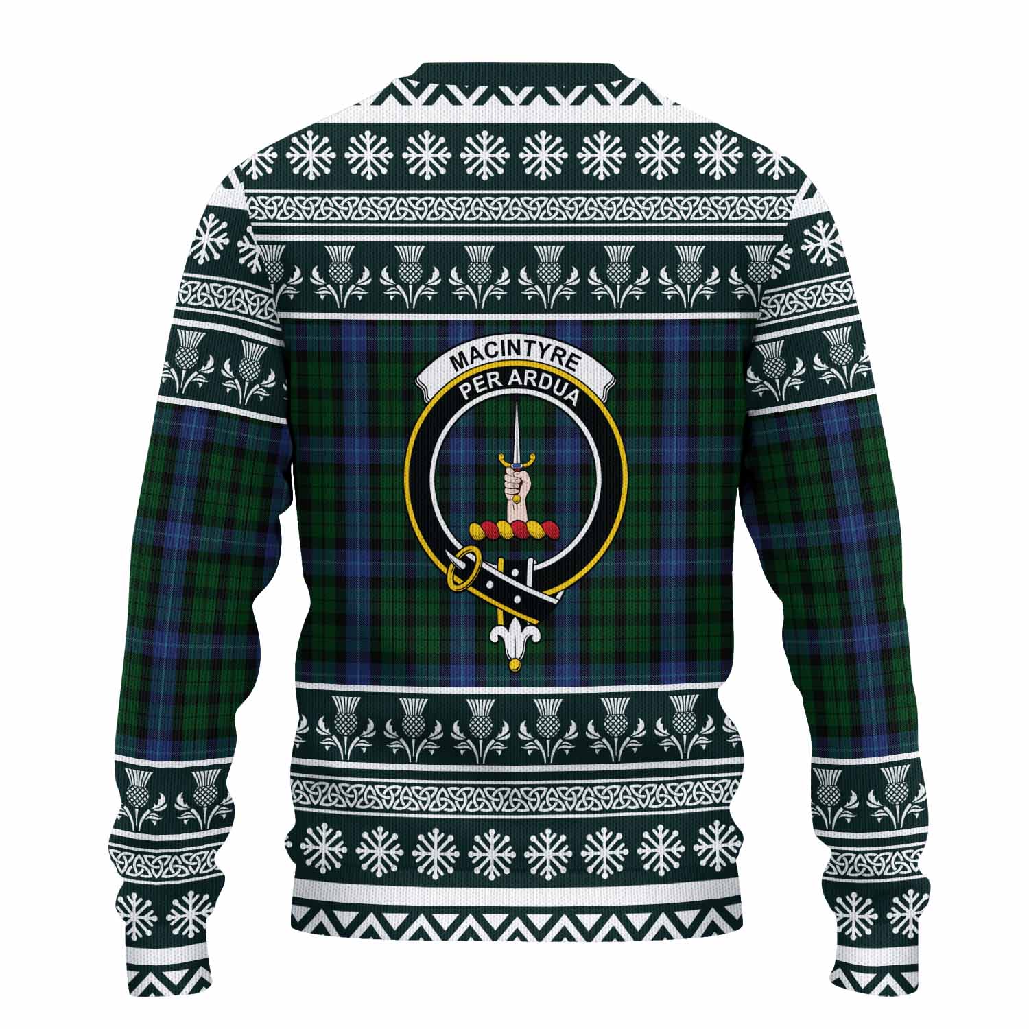 MacIntyre (McIntyre) Clan Tartan Christmas Ugly Sweater with Family Crest - Tartan Vibes Clothing