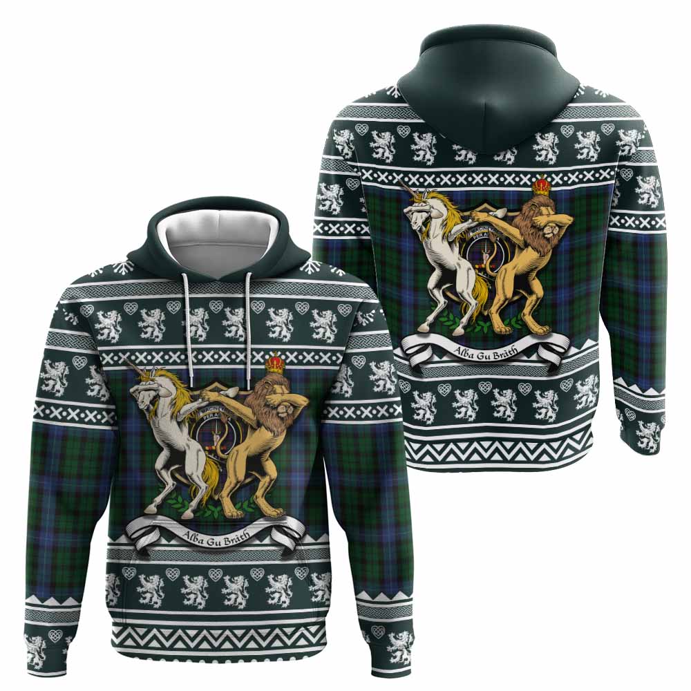 MacIntyre (McIntyre) Clan Tartan Crest Christmas Hoodie Coat of Arms Funny Style - Tartan Vibes Clothing