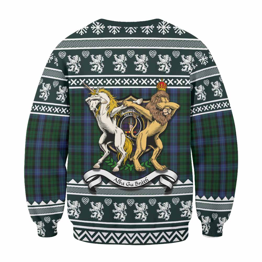 MacIntyre (McIntyre) Clan Tartan Crest Christmas Sweatshirt Coat of Arms Funny Style - Tartan Vibes Clothing