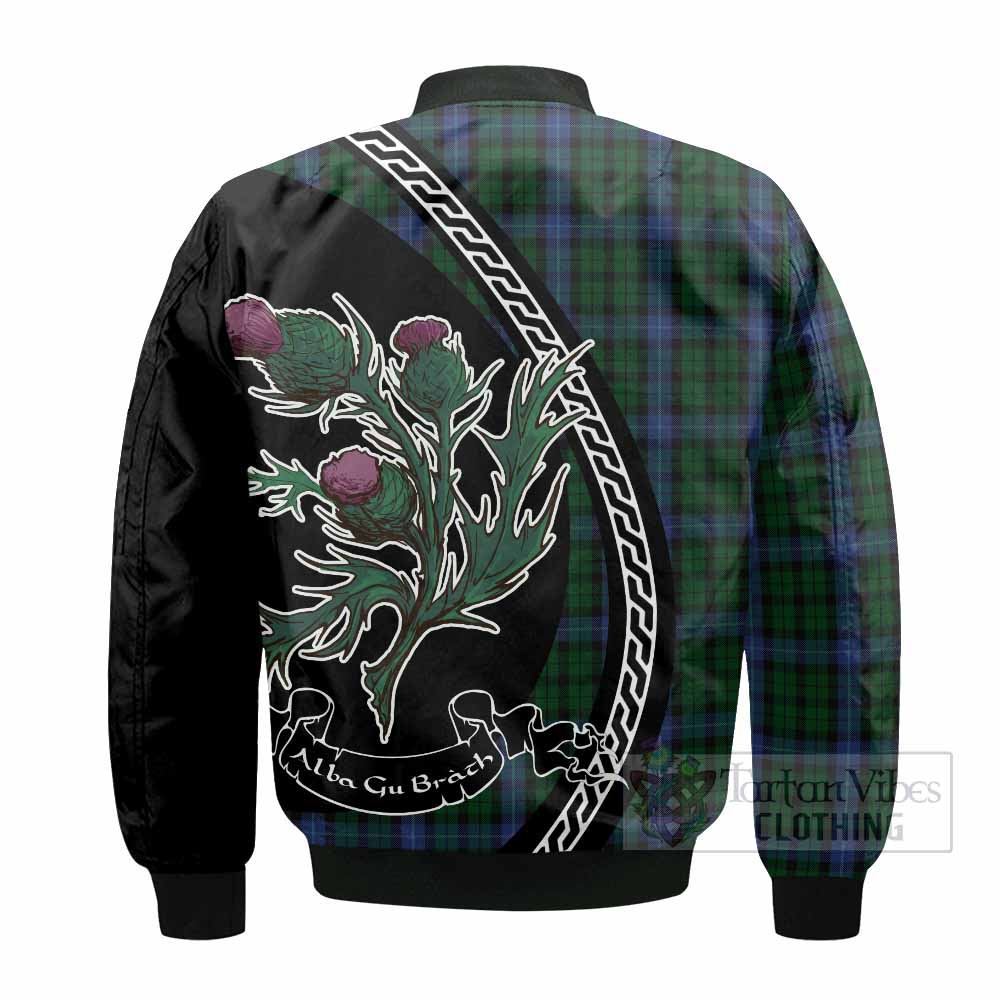 MacIntyre (McIntyre) Family Crest Tartan Bomber Jacket Alba Thistle Inspired - Tartan Vibes Clothing