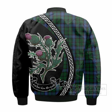MacIntyre (McIntyre) Family Crest Tartan Bomber Jacket Alba Thistle Inspired