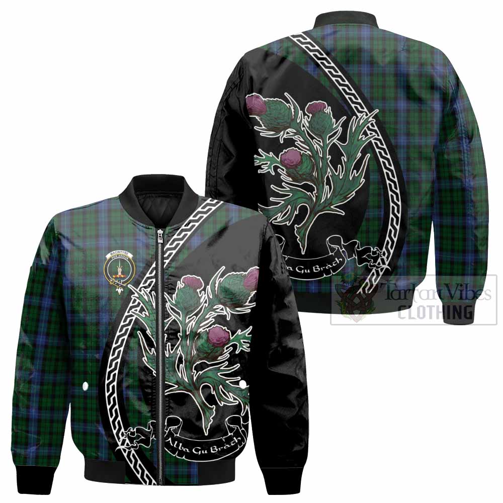 MacIntyre (McIntyre) Family Crest Tartan Bomber Jacket Alba Thistle Inspired - Tartan Vibes Clothing