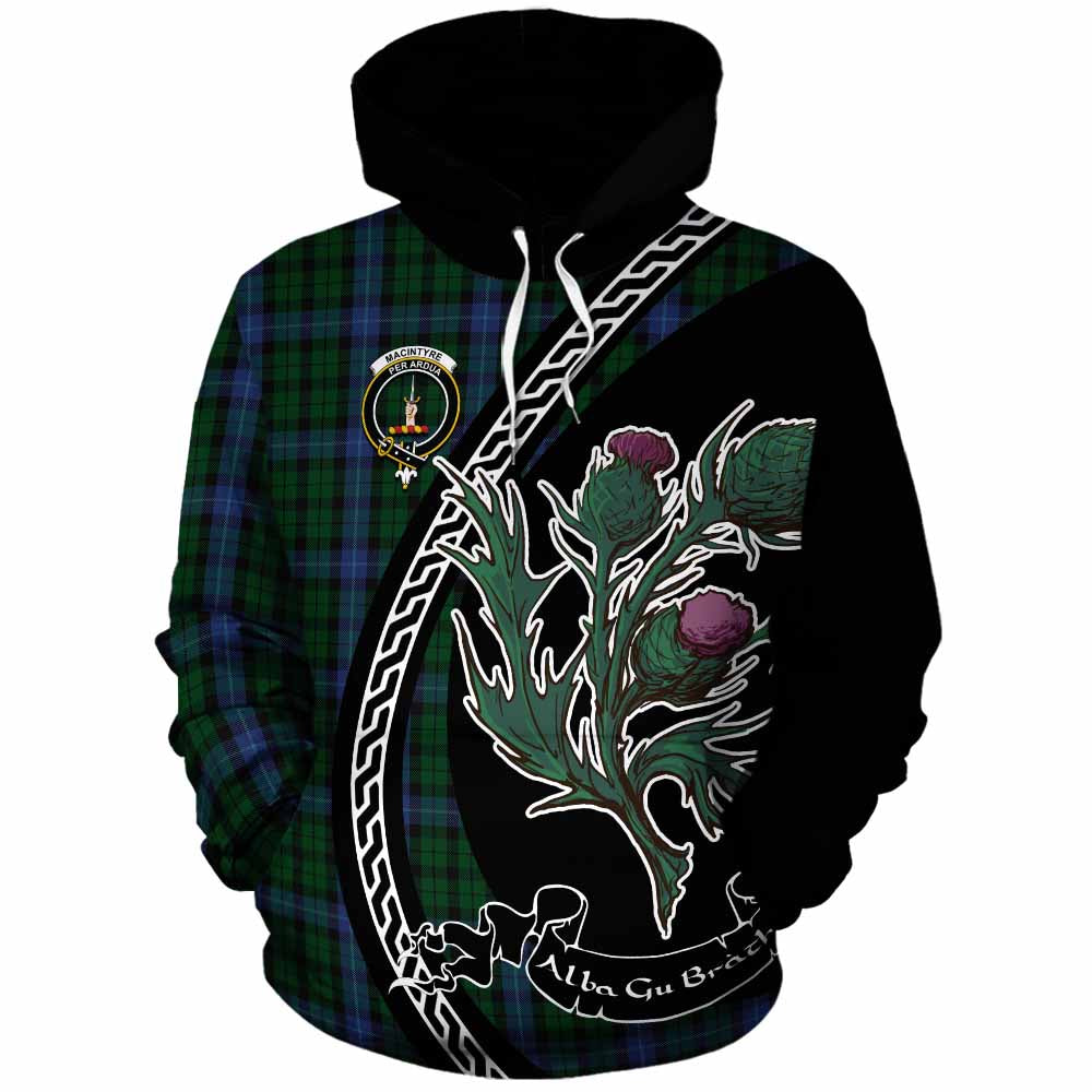 MacIntyre (McIntyre) Family Crest Tartan Cotton Hoodie Alba Thistle Inspired - Tartan Vibes Clothing