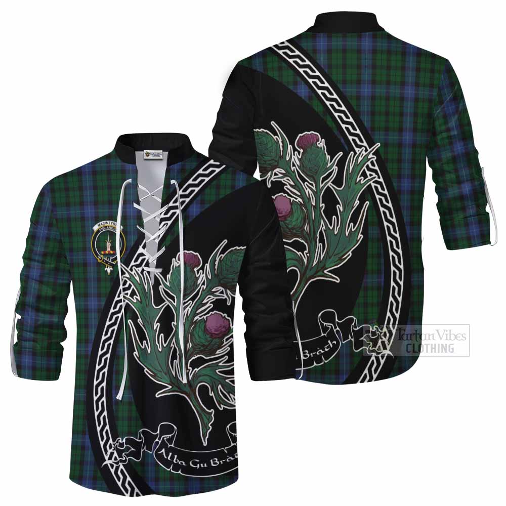 MacIntyre (McIntyre) Family Crest Tartan Ghillie Shirt Alba Thistle Inspired - Tartan Vibes Clothing