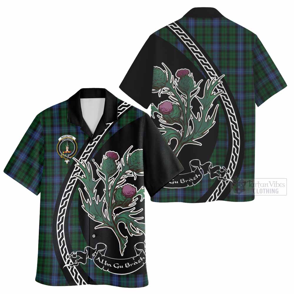 MacIntyre (McIntyre) Family Crest Tartan Hawaiian Shirt Alba Thistle Inspired - Tartan Vibes Clothing