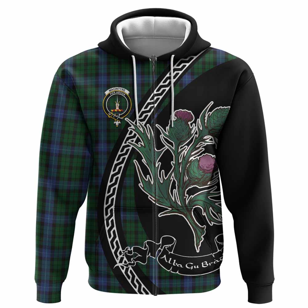 MacIntyre (McIntyre) Family Crest Tartan Hoodie Alba Thistle Inspired - Tartan Vibes Clothing
