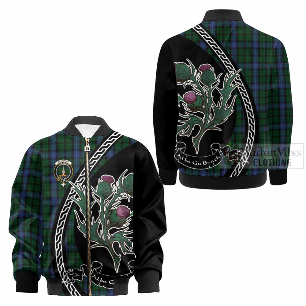 MacIntyre (McIntyre) Family Crest Tartan Kid Bomber Jacket Alba Thistle Inspired - Tartan Vibes Clothing