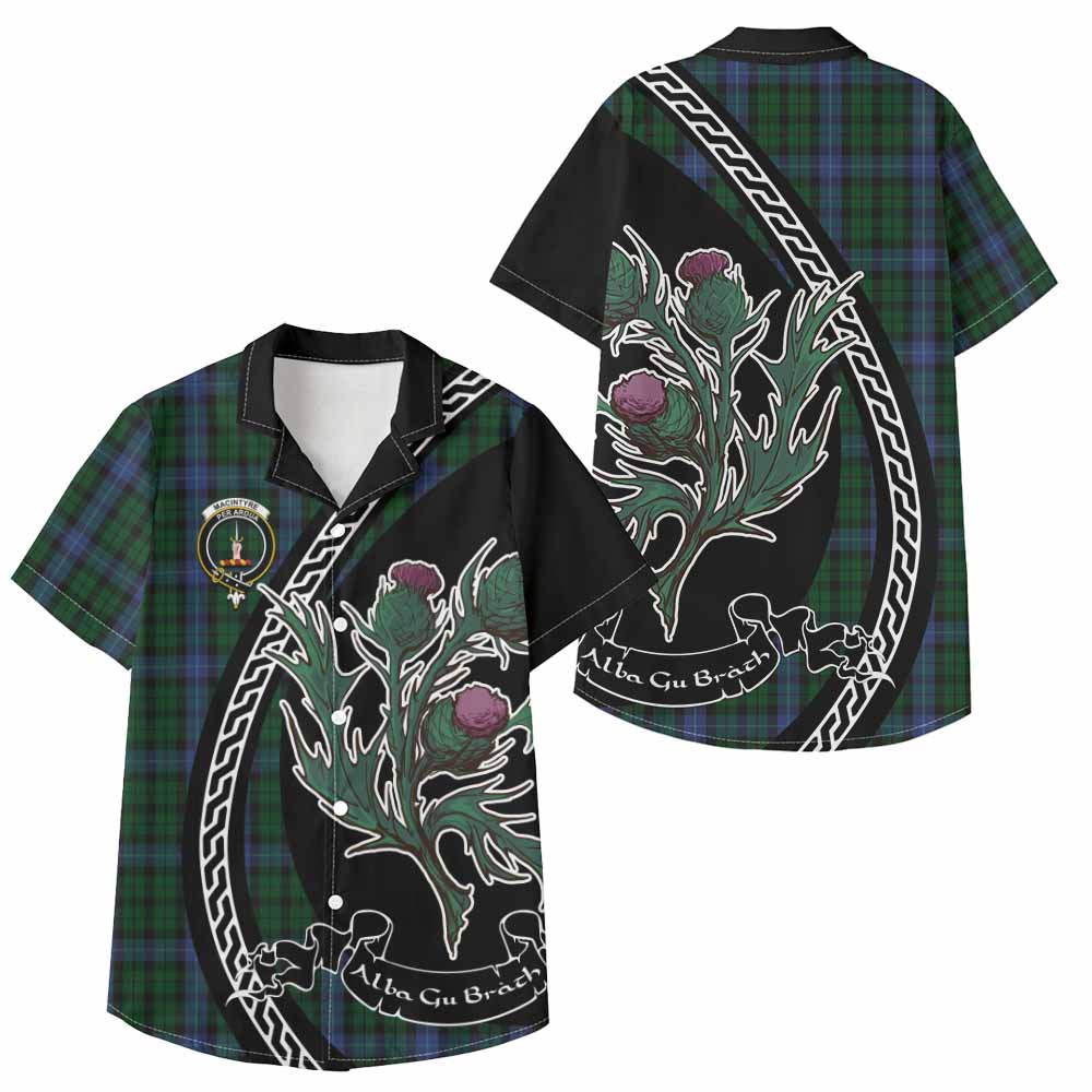 MacIntyre (McIntyre) Family Crest Tartan Kid Hawaiian Shirt Alba Thistle Inspired - Tartan Vibes Clothing