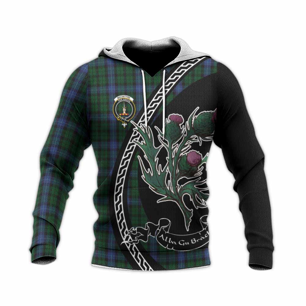 MacIntyre (McIntyre) Family Crest Tartan Knitted Hoodie Alba Thistle Inspired - Tartan Vibes Clothing