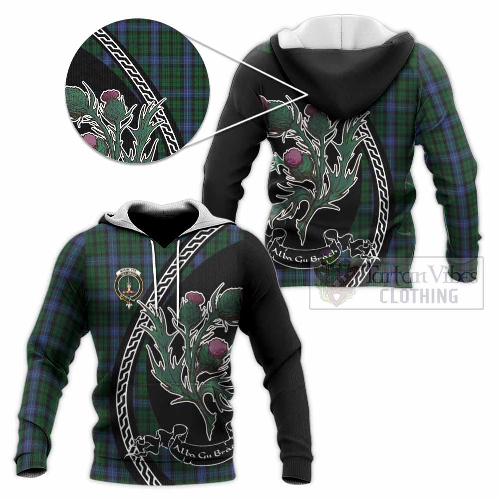 MacIntyre (McIntyre) Family Crest Tartan Knitted Hoodie Alba Thistle Inspired - Tartan Vibes Clothing