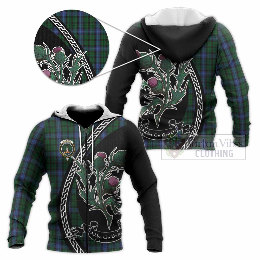 MacIntyre (McIntyre) Family Crest Tartan Knitted Hoodie Alba Thistle Inspired - Tartan Vibes Clothing