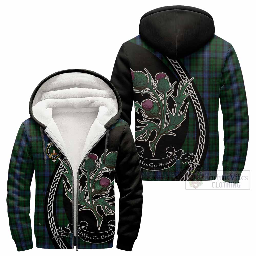 MacIntyre (McIntyre) Family Crest Tartan Sherpa Hoodie Alba Thistle Inspired - Tartan Vibes Clothing