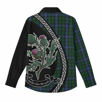 MacIntyre (McIntyre) Family Crest Tartan Women Casual Shirt Alba Thistle Inspired - Tartan Vibes Clothing