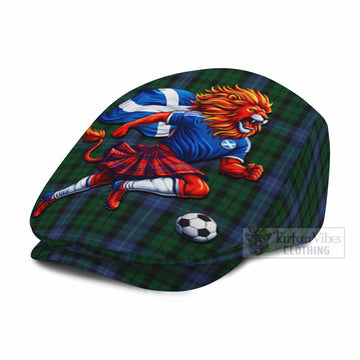 MacIntyre (McIntyre) Scotland Football Tartan Flat Cap, Jeff Cap Lion Mascot Go Scottish - Tartan Vibes Clothing