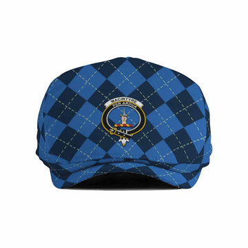 MacIntyre (McIntyre) Scottish Family Crest Flat Cap, Jeff Cap Navy Argyle Classic Style