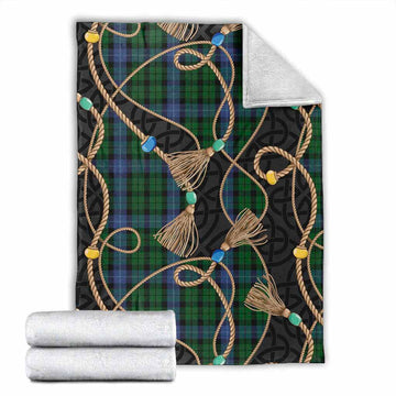 MacIntyre (McIntyre) Scottish Tartan Twisted Ropes Stylized Blanket X-Large 59 x 79 inches 150 x 200 cm - Tartan Vibes Clothing
