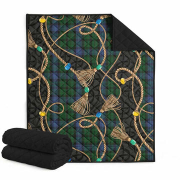 MacIntyre (McIntyre) Scottish Tartan Twisted Ropes Stylized Premium Quilt Super King Quilt 91" x 110" - Tartan Vibes Clothing