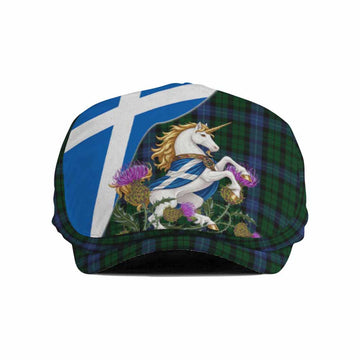 MacIntyre (McIntyre) Scottish Tartan Unicorn Heritage Flat Cap, Jeff Cap