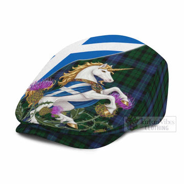 MacIntyre (McIntyre) Scottish Tartan Unicorn Heritage Flat Cap, Jeff Cap