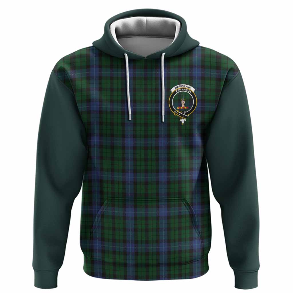 MacIntyre (McIntyre) Tartan Accent Hoodie with Family Crest