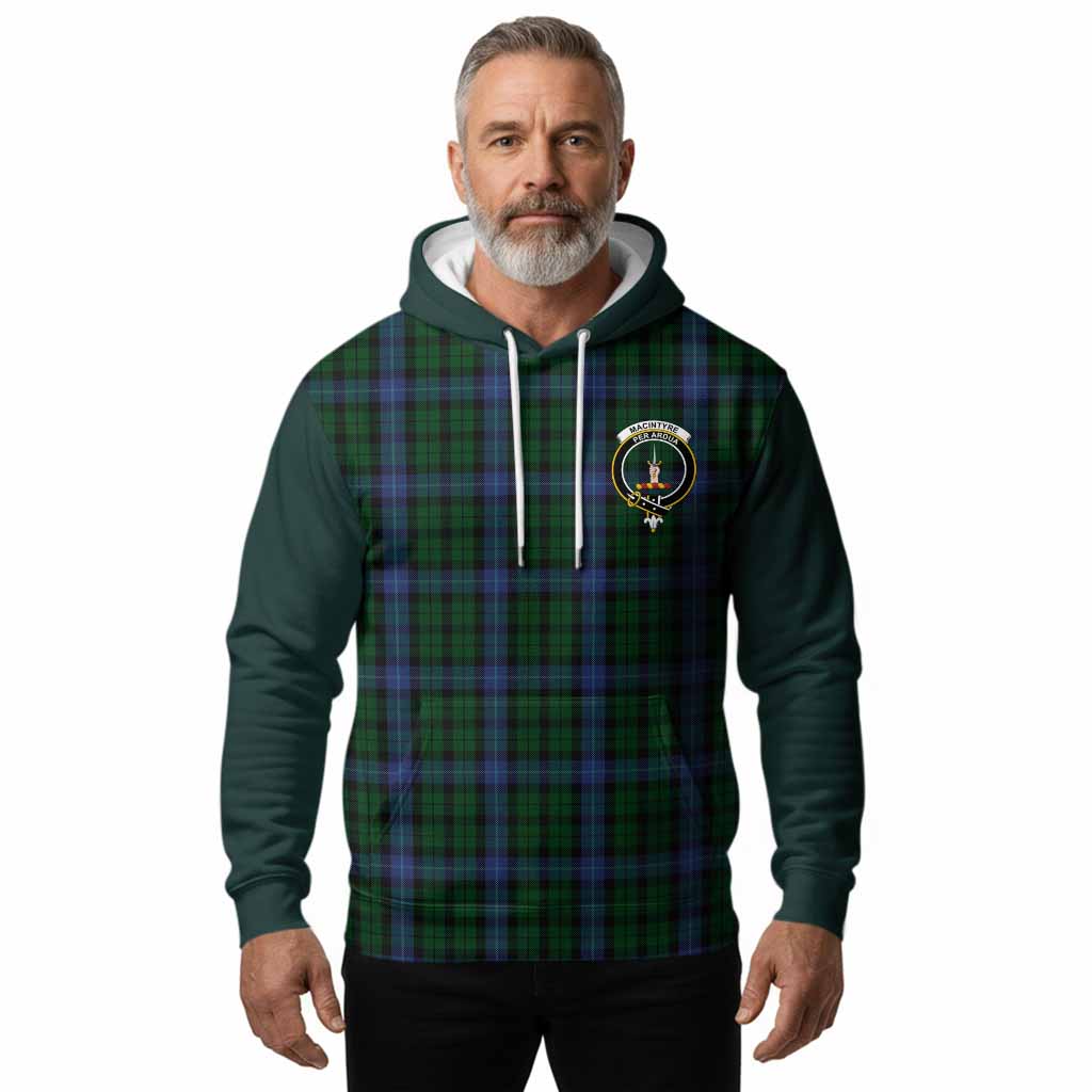 MacIntyre (McIntyre) Tartan Accent Hoodie with Family Crest