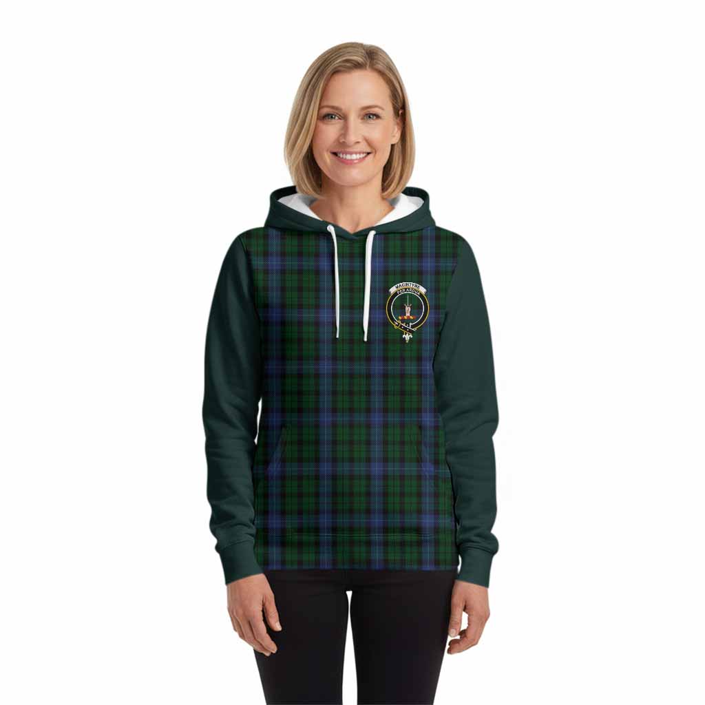 MacIntyre (McIntyre) Tartan Accent Hoodie with Family Crest