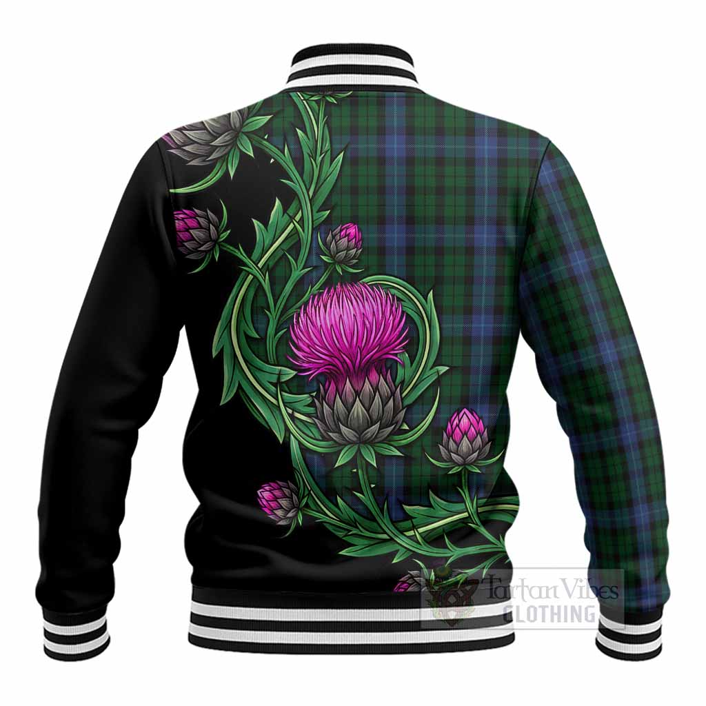 MacIntyre (McIntyre) Tartan Baseball Jacket Resilient Scottish Thistle - Tartan Vibes Clothing