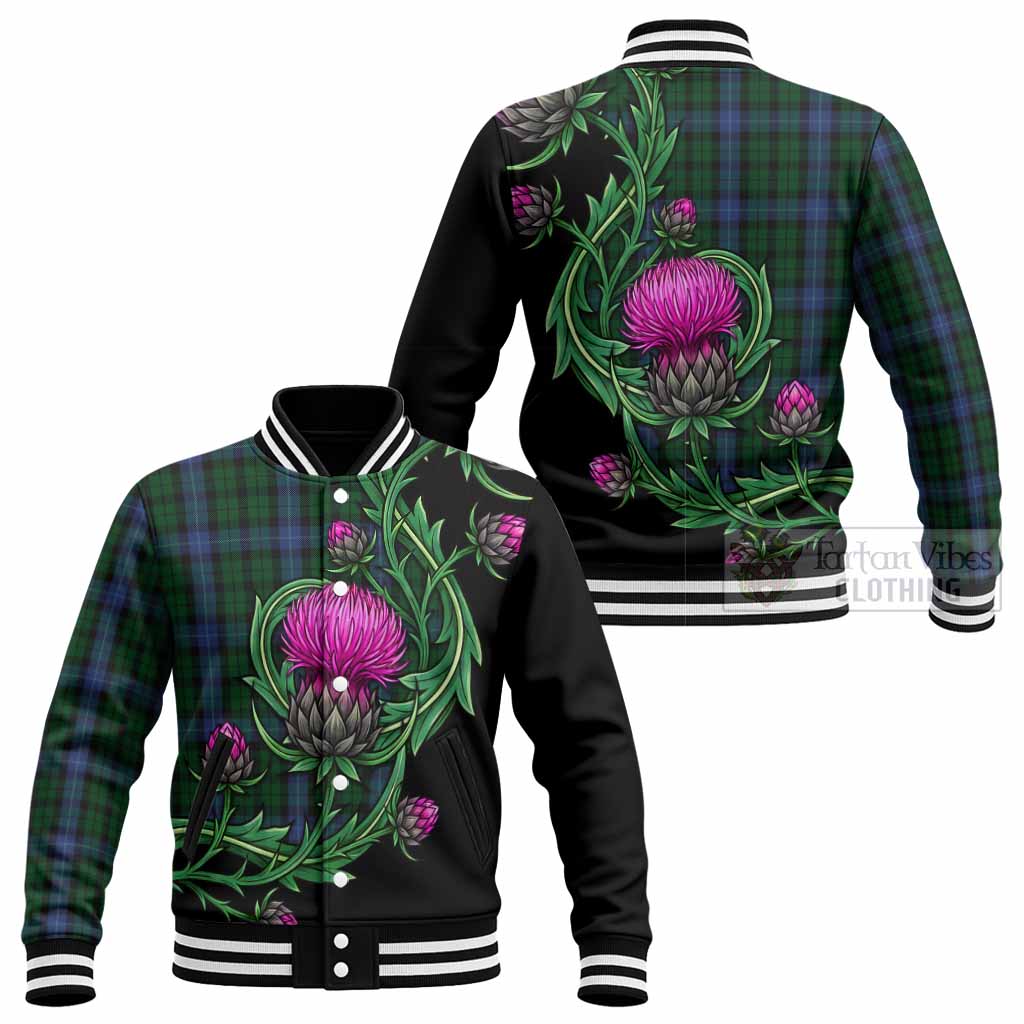 MacIntyre (McIntyre) Tartan Baseball Jacket Resilient Scottish Thistle - Tartan Vibes Clothing