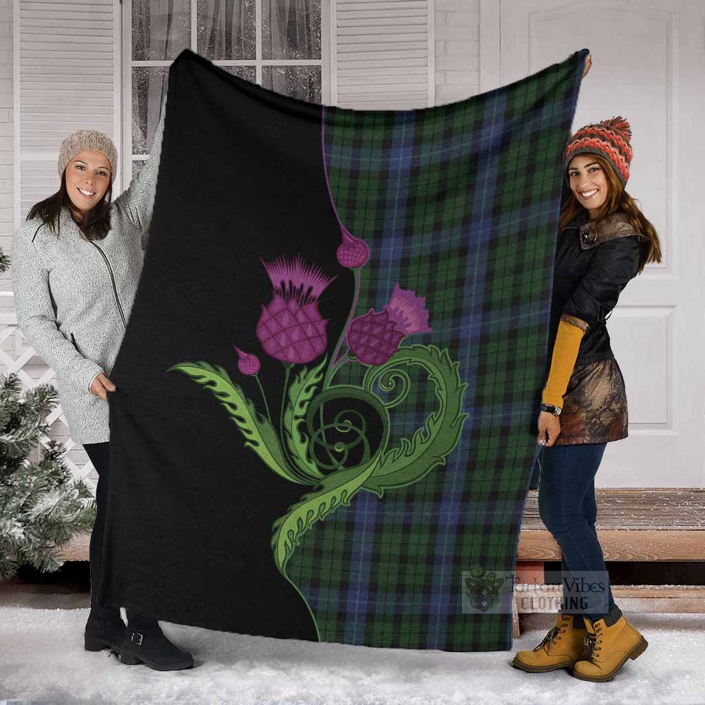 MacIntyre (McIntyre) Tartan Blanket Traditional Scottish Thistle - Tartan Vibes Clothing