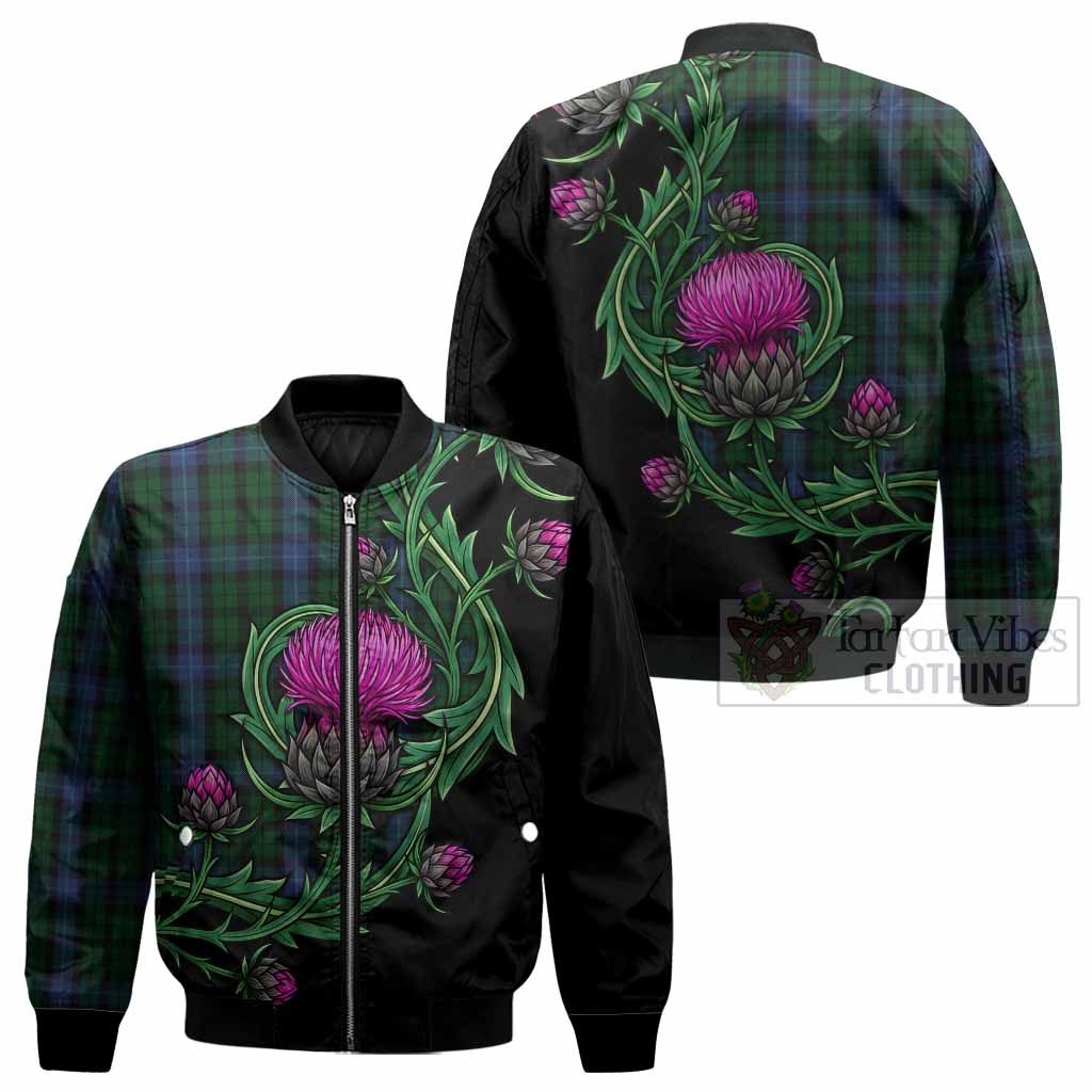 MacIntyre (McIntyre) Tartan Bomber Jacket Resilient Scottish Thistle - Tartan Vibes Clothing