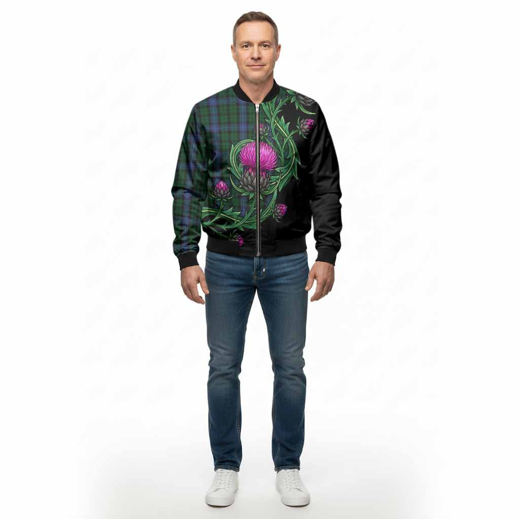 MacIntyre (McIntyre) Tartan Bomber Jacket Resilient Scottish Thistle - Tartan Vibes Clothing