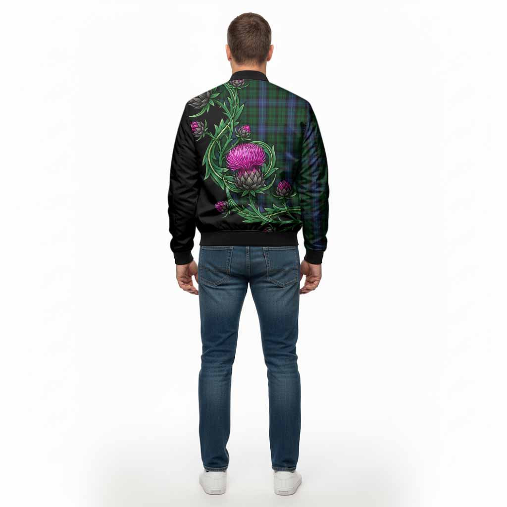 MacIntyre (McIntyre) Tartan Bomber Jacket Resilient Scottish Thistle - Tartan Vibes Clothing