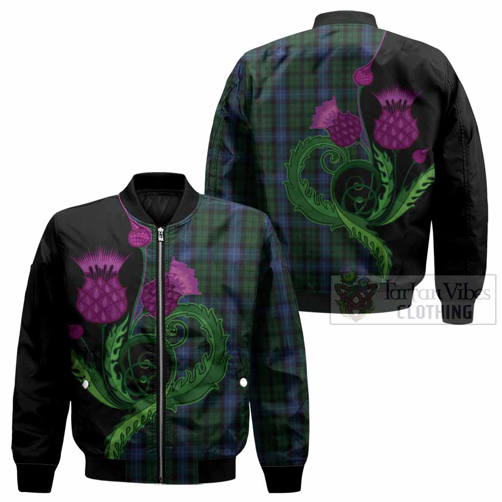 MacIntyre (McIntyre) Tartan Bomber Jacket Traditional Scottish Thistle