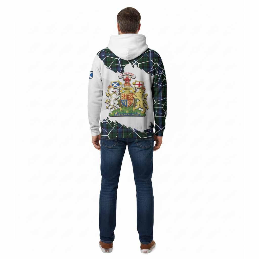 MacIntyre (McIntyre) Tartan Cotton Hoodie with Family Crest and Lion Rampant Grunge Style
