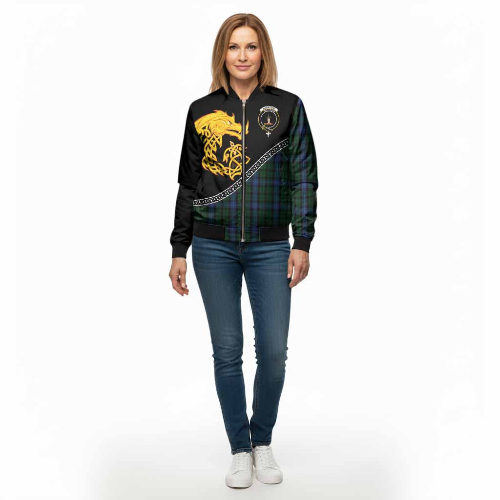 MacIntyre (McIntyre) Tartan Crest Bomber Jacket Legendary Dragon Knot Half Style