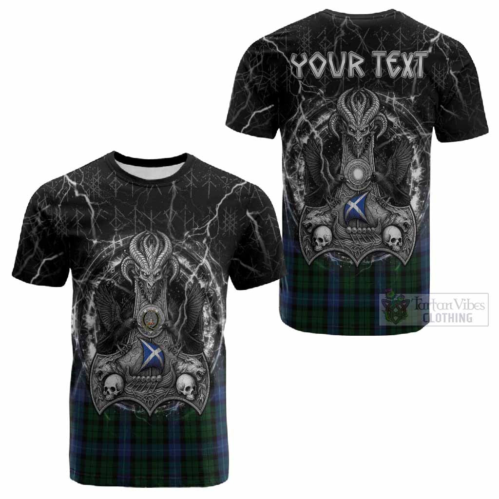 MacIntyre (McIntyre) Tartan Crest Cotton T-shirt Celtic Odin's Raven Legacy