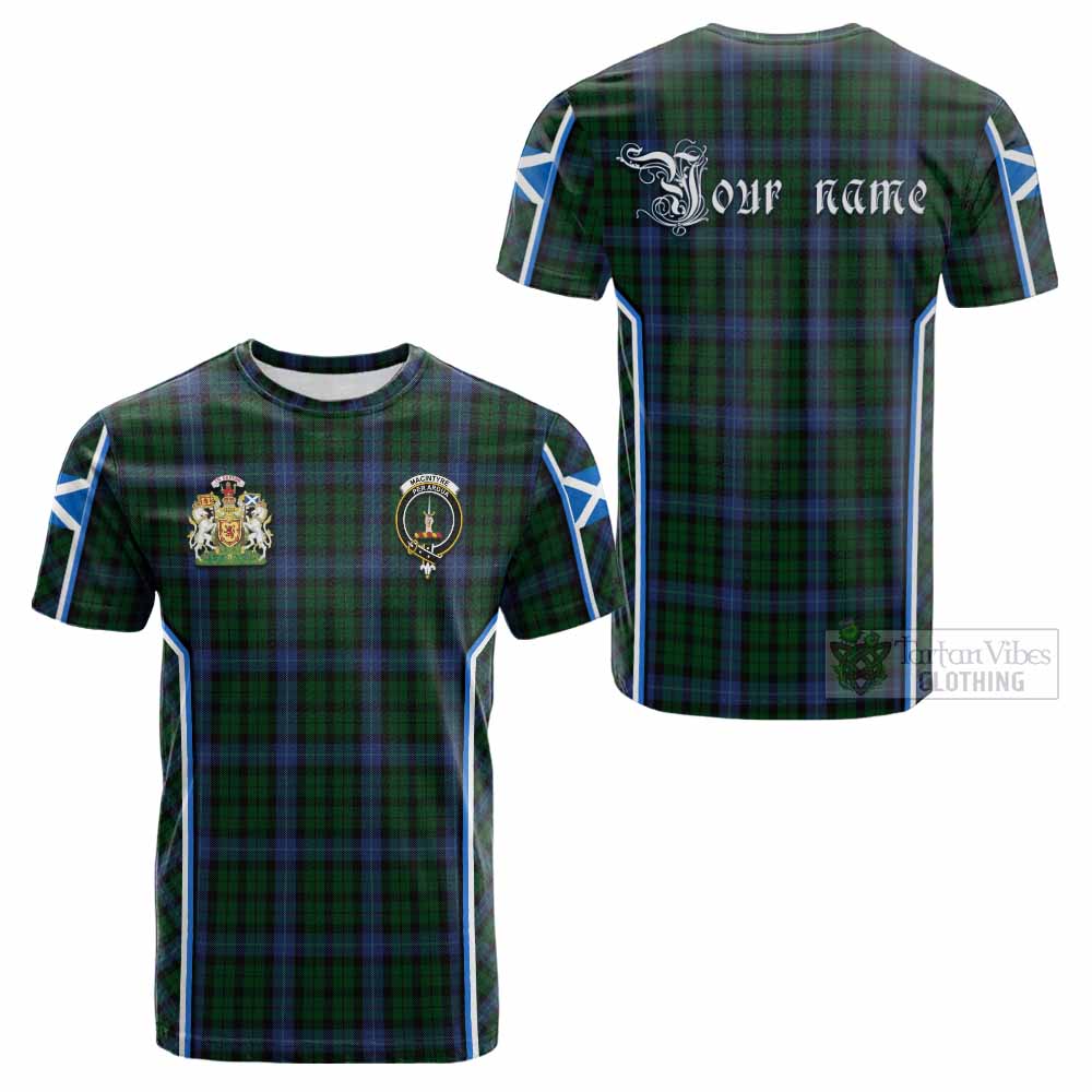 MacIntyre (McIntyre) Tartan Crest Cotton T-shirt Scotland Coat of Arm Flag Style - Tartan Vibes Clothing