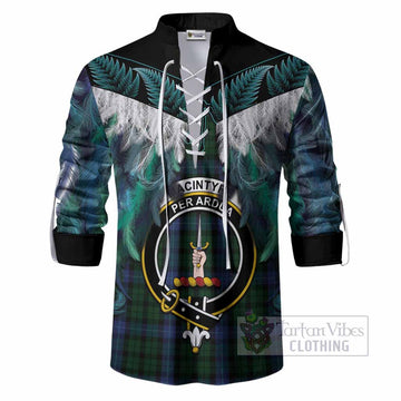 MacIntyre (McIntyre) Tartan Crest Ghillie Shirt New Zealand Maori Korowai Cloak