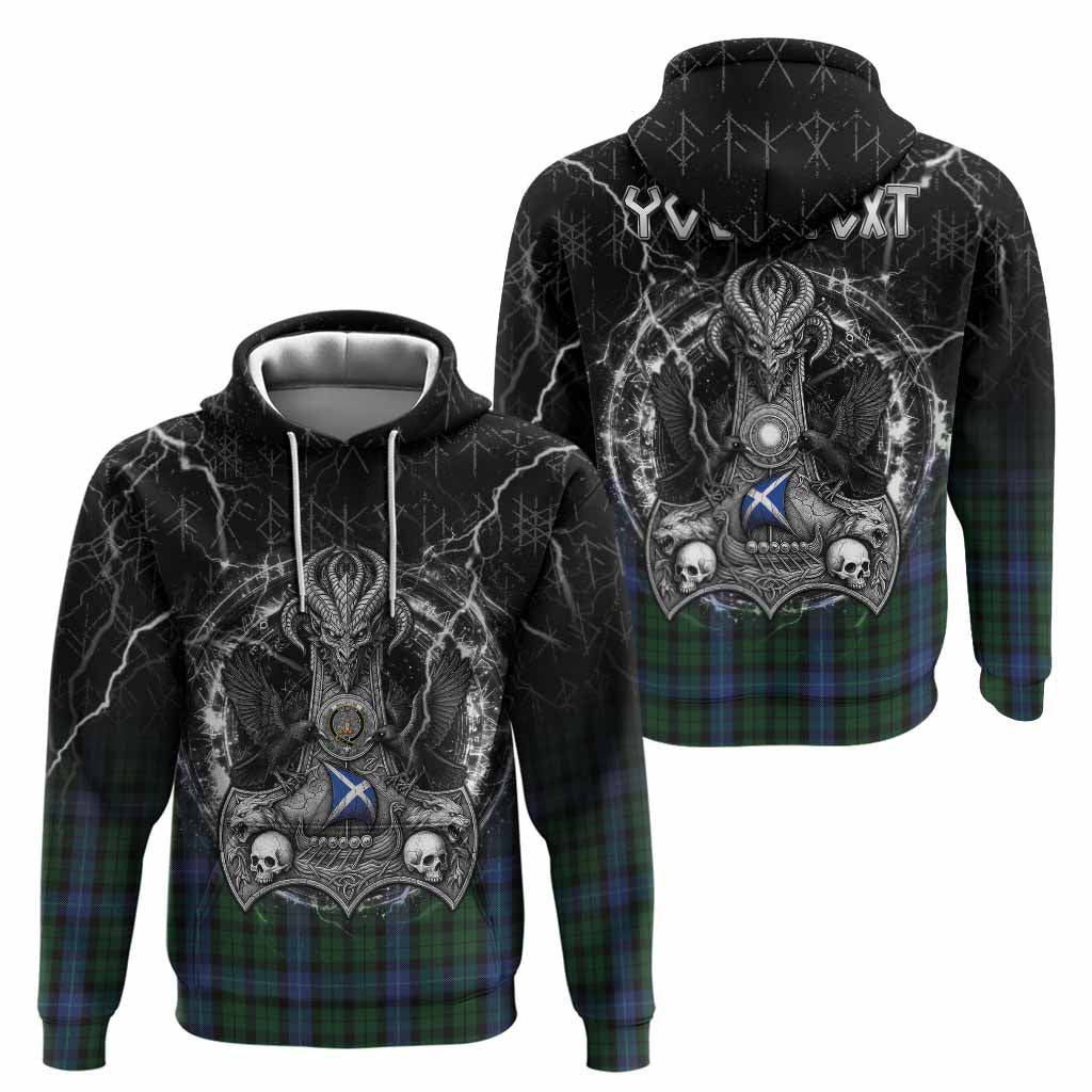 MacIntyre (McIntyre) Tartan Crest Hoodie Celtic Odin's Raven Legacy