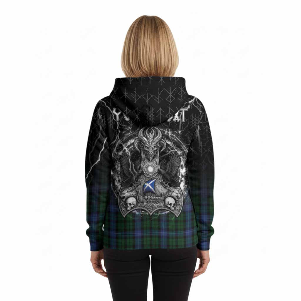 MacIntyre (McIntyre) Tartan Crest Hoodie Celtic Odin's Raven Legacy