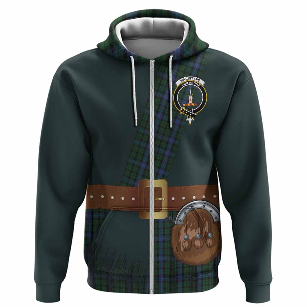 MacIntyre (McIntyre) Tartan Crest Hoodie Kilt Costume Style