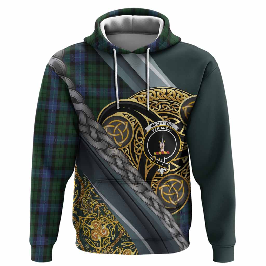 MacIntyre (McIntyre) Tartan Crest Hoodie Scottish Triskele Celtic