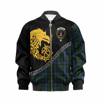 MacIntyre (McIntyre) Tartan Crest Kid Bomber Jacket Legendary Dragon Knot Half Style