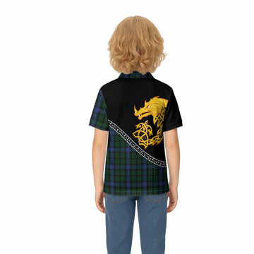 MacIntyre (McIntyre) Tartan Crest Kid Polo Shirt Legendary Dragon Knot Half Style