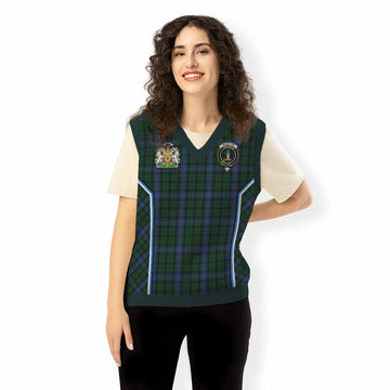 MacIntyre (McIntyre) Tartan Crest Knitted V-Neck Vest Scotland Coat of Arm Flag Style